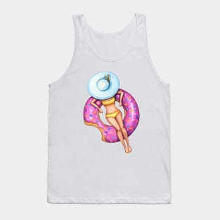 Pink donut girl Tank Top